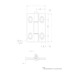 Ace 2.750 in. W X 1 in. L Bright Brass Brass Narrow Hinge 2 pk