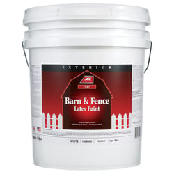 Ace Flat White Barn and Fence Paint Exterior 5 gal