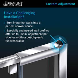 DreamLine Flex 76-3/4 in. H X 32 in. W X 60 in. L White Shower Door