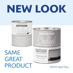 Rust-Oleum Chalked Ultra Matte Aged Gray Water-Based Acrylic Chalk Paint 30 oz