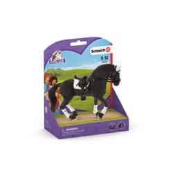 Schleich Horse Club Frisian Stallion Riding Tournament Toy Black/White