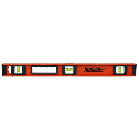 Johnson Level Aluminum 24-in 3 Vial Magnetic Box Beam Level at