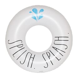 CocoNut Float Rae Dunn White Vinyl Inflatable Splish Splash Pool Float Tube