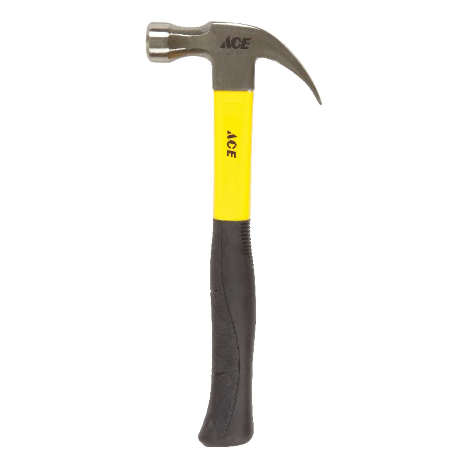 Ace 20 oz. Claw Hammer Carbon Steel Head Fiberglass Handle 13.31 in. L