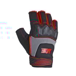 Ace Men's Indoor/Outdoor Fingerless Work Gloves Black and Gray L 1 pair