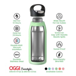 OGGI 23 oz Black BPA Free Freestyle Vacuum Insulated Bottle
