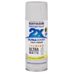 Rust-Oleum Painter's Touch 2X Ultra Cover Ultra Matte Perfect Gray Paint+Primer Spray Paint 12 oz
