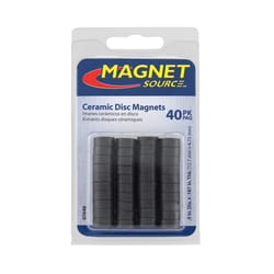 Magnet Source .187 in. L X .5 in. W Black Disc Disc Magnets 0.5 lb. pull 40 pc