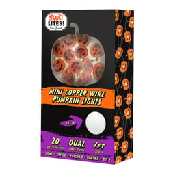 Spooky Lites Orange 20 ct 6.25 in. LED Mini Cooper Wire Pumkin Lights