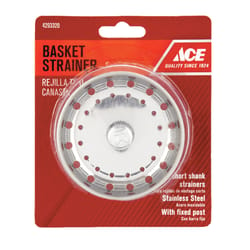Ace 3 in. D Chrome Stainless Steel Strainer Basket Silver