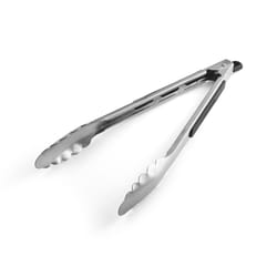 Farberware Silver Silicone/Stainless Steel Tongs