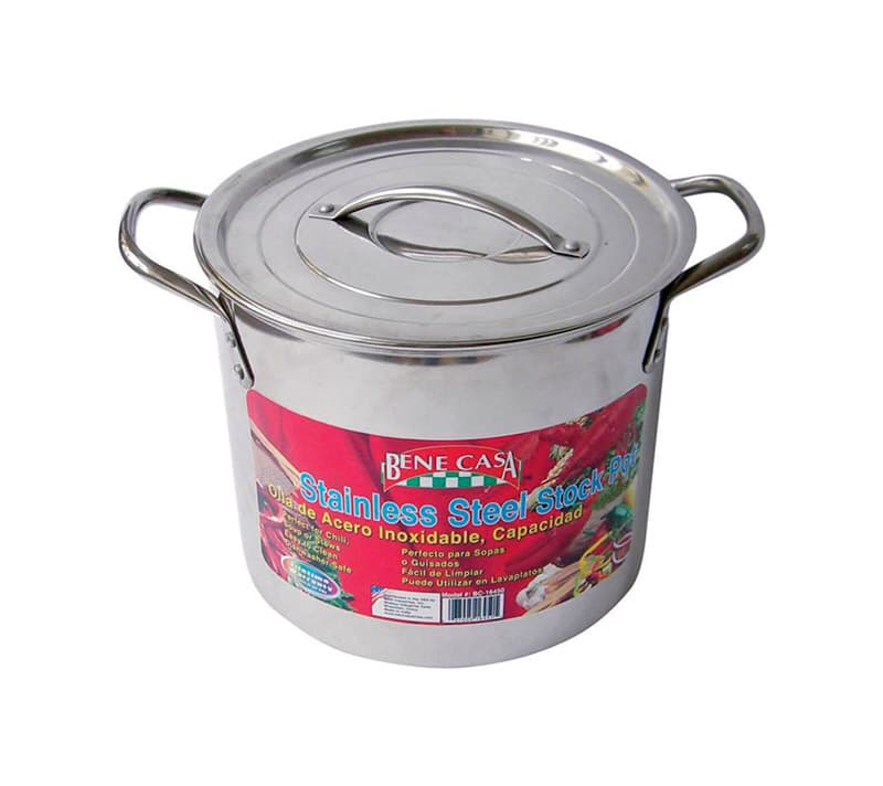 Bene Casa Stainless Steel Stock Pot 11.18 in. 20 qt Silver Sansujyuku sansujyuku.com