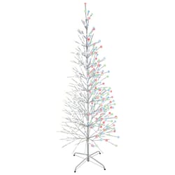 Holiday Bright Lights LED Warm White Lighted Birch Tree 78 in. Yard Decor