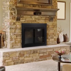 Pleasant Hearth Amhearst Black Steel Fireplace Screen with Doors