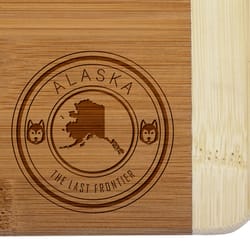 Totally Bamboo State Stamp 8 in. L X 5.75 in. W X 0.5 in. Bamboo Cutting Board