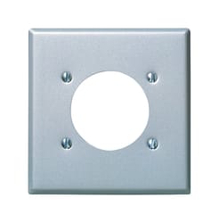 Leviton Smooth 2 gang Steel Outlet Wall Plate 1 pk