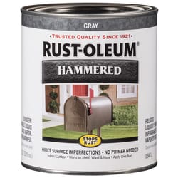 Rust-Oleum Stops Rust Indoor and Outdoor Hammered Gray Protective Paint 1 qt
