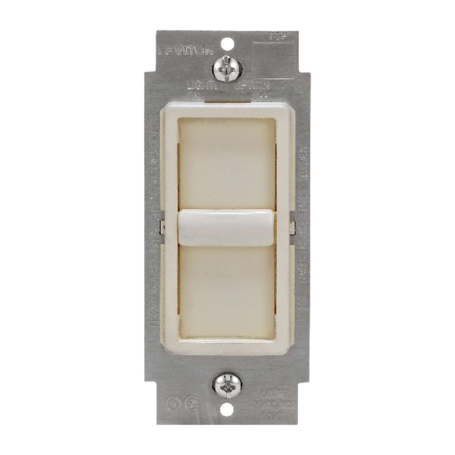 Leviton Decora SureSlide Light Almond 600 W Slide Dimmer Switch 1 pk