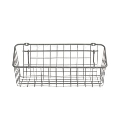 Spectrum 11.3 in. W X 4.3 in. H Gray Basket