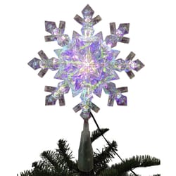 Celebrations LED Cool White Snowflake Tree Topper 9.25 in.