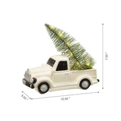 Glitzhome LED Multicolored Pickup Truck with Lighted Decorated trees Table Decor 5.91 in.