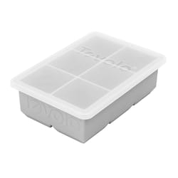 Tovolo King Cube Gray Plastic/Silicone Cube Tray with Lid