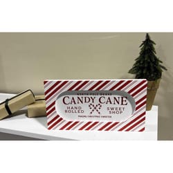 P Graham Dunn Red/White North Pole Candy Cane Table Decor 5.5 in.