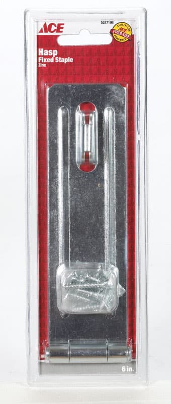 Ace Zinc 6 in. L Fixed Staple Safety Hasp - 01-3725-137 - Hardware  sku 01-3725-137