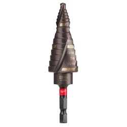 Milwaukee Shockwave 1/8 to 1 in. X 3.9 in. L High Speed Steel #8 Impact Step Drill Bit Quick-Change