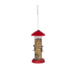 North States Village Wild Bird 1.5 lb Plastic Tube Bird Feeder 4 ports