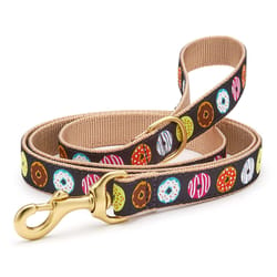 Up Country Black/Brown Donuts Nylon Dog Leash