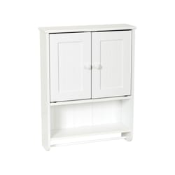 Zenith Cottage Collection 25.63 in. H X 19.4 in. W X 5.75 in. D White Wood Wall Cabinet