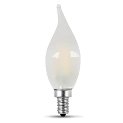 Feit CA10 (Flame Tip) E12 (Candelabra) LED Bulb Soft White 40 Watt Equivalence 2 pk