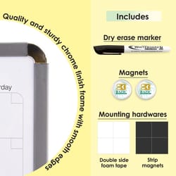 Bazic Products 11.5 in. H X 14 in. W Self-Adhesive Dry Erase Board