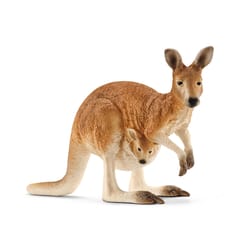 Schleich Wild Life Kangaroo Toy Brown/White