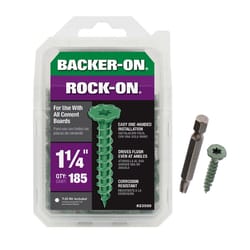 Backer-On Rock-On No. 9 X 1-1/4 in. L Star Flat Head Cement Board Screws 185 pk