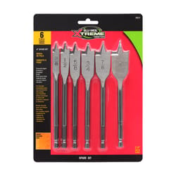 Blu-Mol Xtreme 6 in. L Carbon Steel Spade Bit Set Hex Shank 6 pc