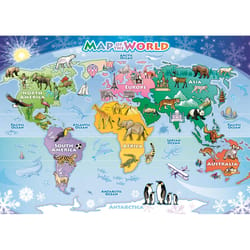 Cobble Hill World Map Tray Puzzle Multicolored 35 pc