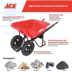 ACE HDPE Wheelbarrow 6 cu ft