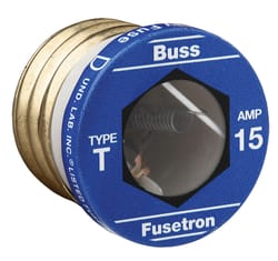 Bussmann 15 amps Dual Element Plug Fuse 4 pk