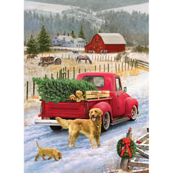 Cobble Hill Christmas On The Farm Jigsaw Puzzle Cardboard 1000 pc