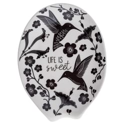 Karma Boho Black/White Ceramic Spoon Rest