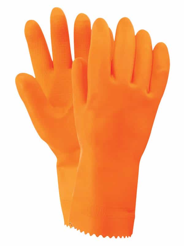 Firm Grip Unisex Indoor/Outdoor Nitrile Stripping Gloves Orange L Ace Hardware