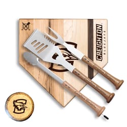 Baseball BBQ NCAA Stainless Steel Natural Grill Tool Set 1 pk