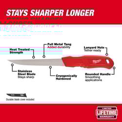 Milwaukee 12 in. Fixed Blade Smooth Insulation Knife Red 1 pk