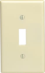 Leviton Ivory 1 gang Thermoset Plastic Toggle Wall Plate 10 pc