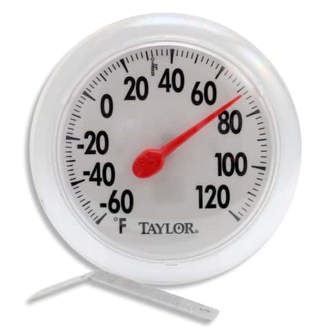 Indoor Outdoor Thermometer with Large Number 8.5 Inch White