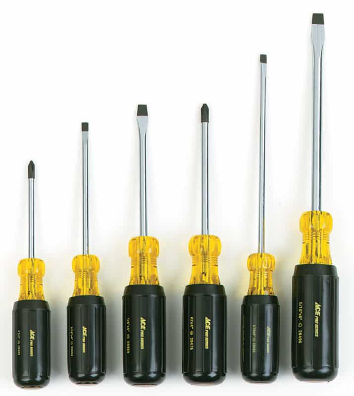  Ace  Pro 6 pc  Pro Screwdriver Set Ace  Hardware 