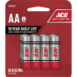 Ace AA Alkaline Batteries 8 pk Carded