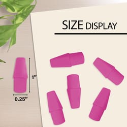 Bazic Products Pink Pencil Eraser Caps 20 pk